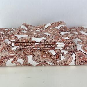Paisley Print Duvet Cover Set in Cream and Brown